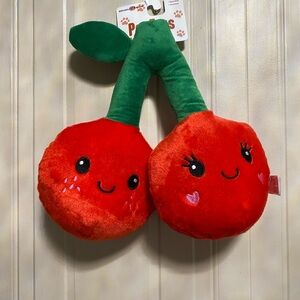 Giftable World 🍒 Cherrys Dog Toy Clinker &  With Squeaker  12”